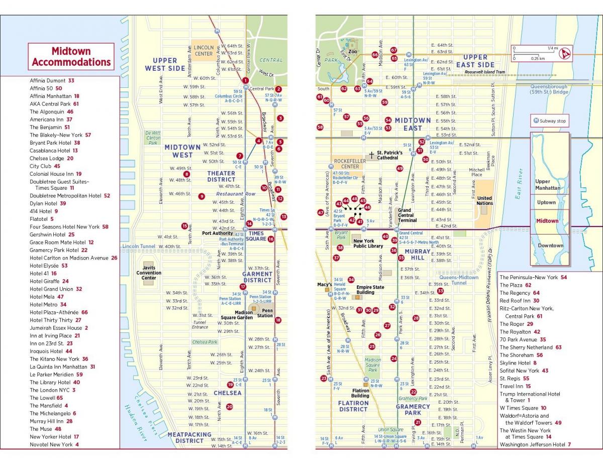 tisk chůzí mapu Manhattanu