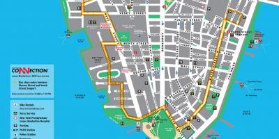 Dolní Manhattan walking tour mapě