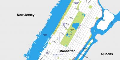 Manhattan, město, mapy, tisk
