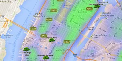 Mapa Manhattan parks