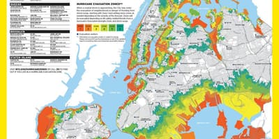 Manhattan povodňové zóně mapě