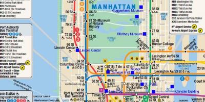 Manhattan železniční mapě