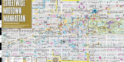Mapa Manhattanu, NYC
