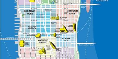 Mapa horní Manhattan čtvrtí