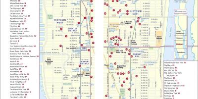 Tisk chůzí mapu Manhattanu